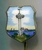 Euromast Rotterdam email op zilverkleurig speldje ( U_056a ), Verzamelen, Speldjes, Pins en Buttons, Verzenden, Zo goed als nieuw