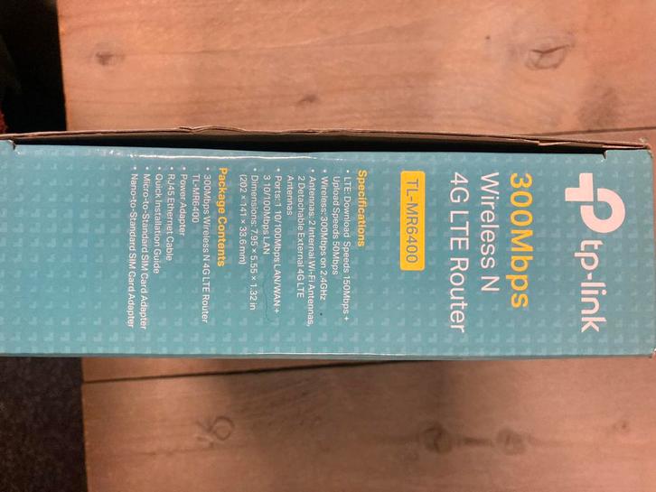 TP-Link TL-MR6400 4G LTE Router, Computers en Software, Routers en Modems, Gebruikt, Router met modem, Ophalen