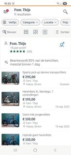 PAS OP!! Koop geen fiets bij Thijs uit Heeze!!, Ophalen, Gebruikt