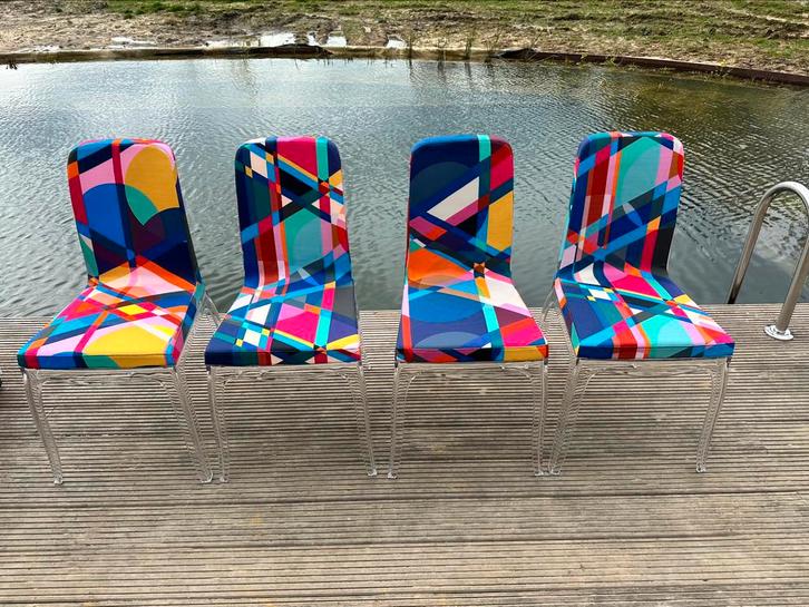 Vier Moibibi (BB-chair) stoelen van Marcel Wanders en Qeeboo, Huis en Inrichting, Stoelen, Zo goed als nieuw, Vier, Kunststof