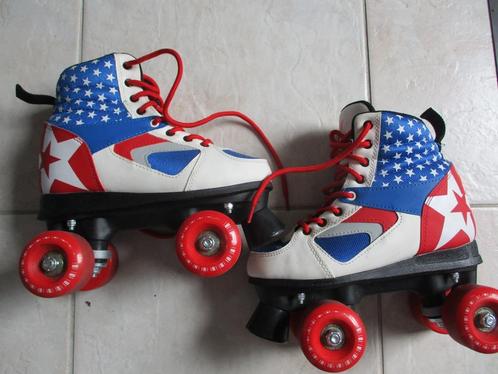 KINDER ROLSCHAATSEN MAAT 33/34 AMERIKAANSE VLAG, Kinderen en Baby's, Speelgoed | Buiten | Rolschaatsen, Gebruikt, Kinderen, Ophalen of Verzenden