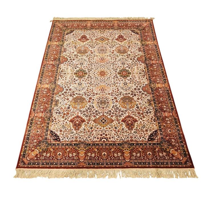 Nieuw oosters vloerkleed floral orange creme wol 252x346cm, Huis en Inrichting, Stoffering | Tapijten en Kleden, Nieuw, 200 cm of meer