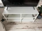 Ikea Vittsjo Witte TV meubel met glazen plank, Ophalen, 100 tot 150 cm, Zo goed als nieuw, Minder dan 100 cm