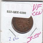 S22-QEE-0280 United States 1 Cent VF 1902 KM90a   Indian Hea, Postzegels en Munten, Munten | Amerika, Verzenden, Noord-Amerika