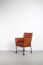 2x Montis Geraldine Fauteuil Castanya Leer – Zwart/Wiel