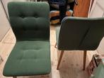 2 groene eetkamerstoelen, Huis en Inrichting, Stoelen, Ophalen, Gebruikt, Twee, Overige kleuren