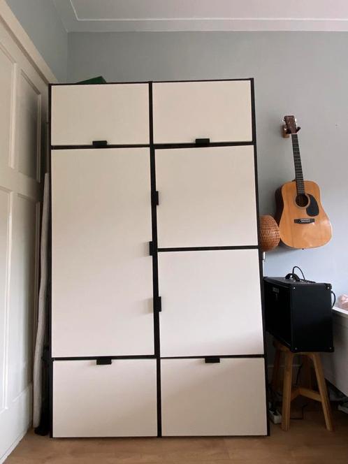 Zwarte Ikea Odda kledingkast, Huis en Inrichting, Kasten | Kledingkasten, Gebruikt, 200 cm of meer, 100 tot 150 cm, 50 tot 75 cm