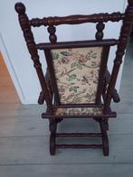 Antieke Poppen Schommelstoel met Bloemmotief, Antiek en Kunst, Ophalen of Verzenden