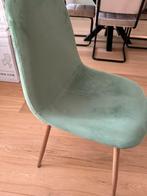 Sostrene Grene stoel groen met metalen houtlook poten, Ophalen, Overige kleuren, Zo goed als nieuw, Leer
