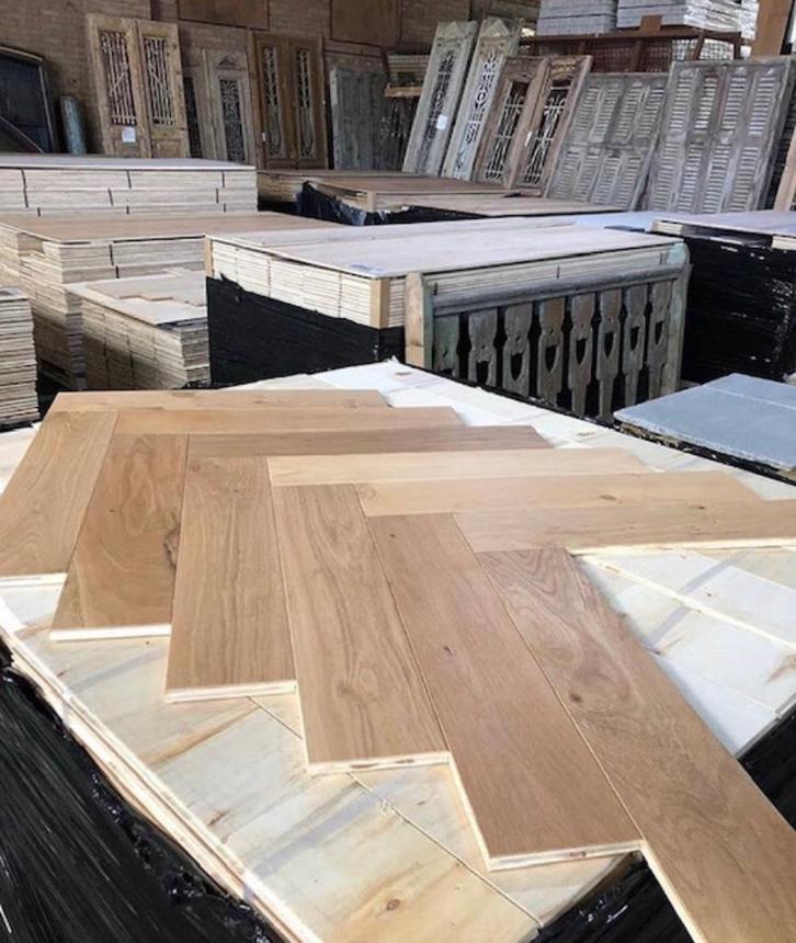 Eiken visgraat parket kant & klaar goedkoopste van NL!, Doe-het-zelf en Verbouw, Vloerdelen en Plavuizen, Nieuw, Parket, Hout