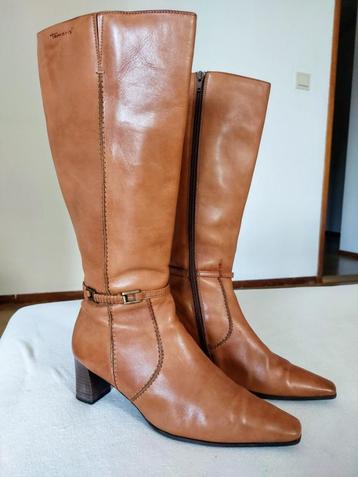 Tamaris Leren Laarzen - Cognac/Camel - Maat 38 - Nette Staat beschikbaar voor biedingen
