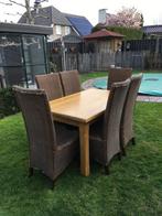 6 originele loyd Loom stoelen donker bruin, Huis en Inrichting, Stoelen, Ophalen, Gebruikt, Bruin, Vijf, Zes of meer stoelen