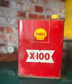 Olieblik oud Shell olieblik X100   2 ltr. Leeg, Ophalen of Verzenden, Gebruikt, Overige, Overige merken