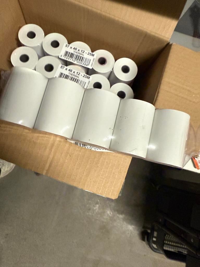 35x Bonrollen voor pinapparaat - 57x46x12, Ophalen of Verzenden, Nieuw