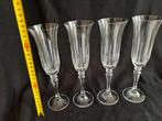 Set van 4 kristallen champagneglazen, Ophalen, Zo goed als nieuw, Overige typen