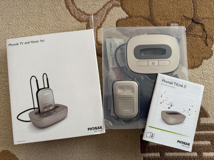 Phonak TV en music set compilot II / TV link II, Diversen, Verpleegmiddelen, Gebruikt, Ophalen of Verzenden