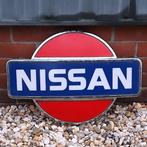 Mooi en groot kunststof Nissan reclamebord, dealersign., Ophalen, Reclamebord, Gebruikt, .