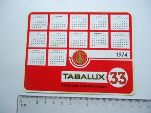 sticker oud TABALUX 1974 tabak pijp sigaret vintage kalender, Verzamelen, Stickers, Zo goed als nieuw, Bedrijf of Vereniging, Verzenden