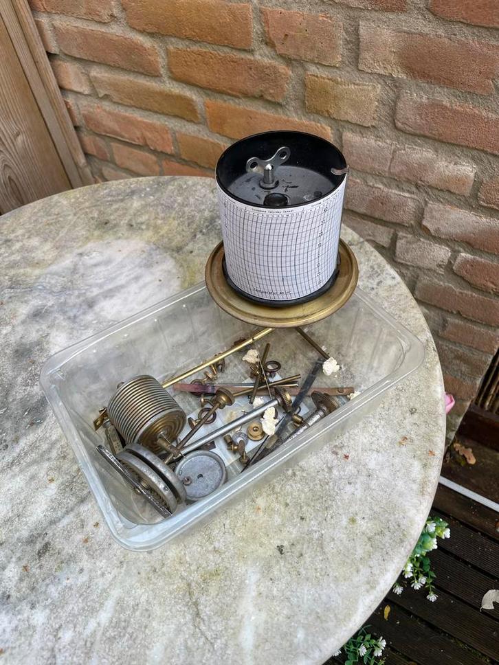 Barograaf Onderdelen & Uurwerk - Reparatieset?, Antiek en Kunst, Antiek | Klokken, Ophalen of Verzenden