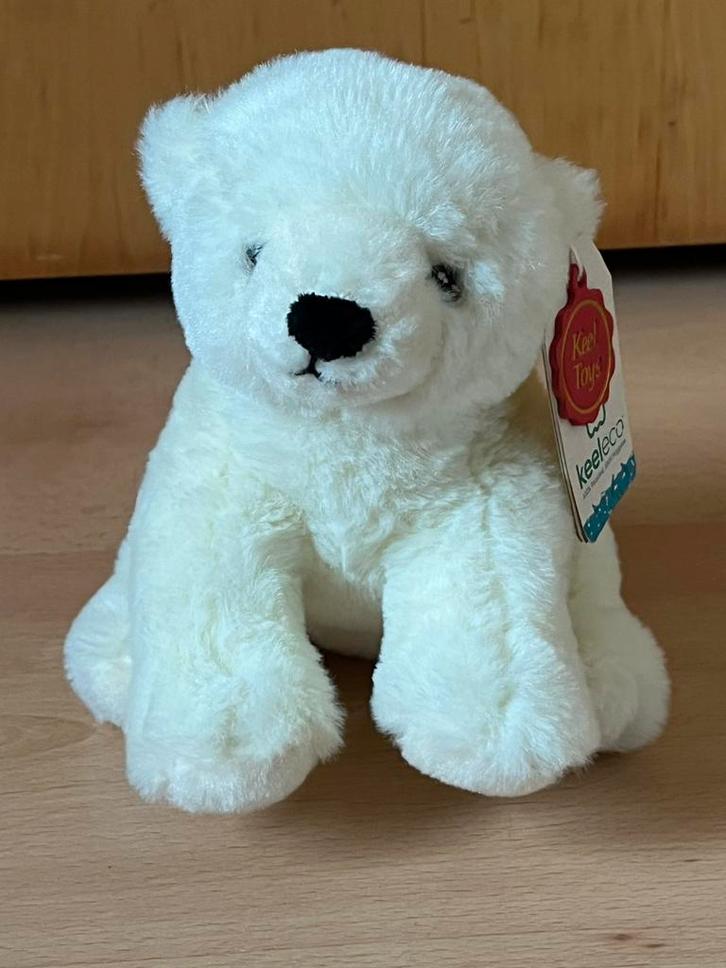 Keel Toys pluche ijsbeer knuffeldier wit 18 cm NIEUW, Kinderen en Baby's, Speelgoed | Knuffels en Pluche, Nieuw, Beer, Ophalen of Verzenden