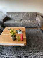 Lederen 3 en 2 zits bankstel, Huis en Inrichting, Banken | Bankstellen, Ophalen, Gebruikt, Overige maten, Leer