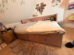 IKEA Hemnes uittrekbed incl. matrassen - Zo goed als nieuw!, Ophalen, Verstelbaar, Eenpersoons, Wit
