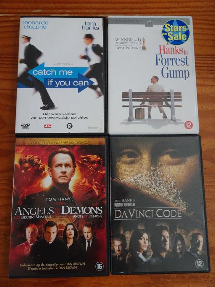 Dvds Tom Hanks: Davinci Code +Angels & Demons + Forrest Gump, Cd's en Dvd's, Dvd's | Overige Dvd's, Zo goed als nieuw, Alle leeftijden