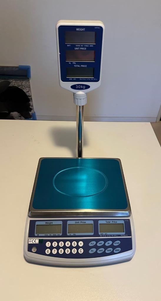 Geijkte BSP30 rekenweeschaal, Witgoed en Apparatuur, Weegschalen, Nieuw, Analoog, Winkelweegschaal, 1 tot 500 gram, 10 tot 50 kg