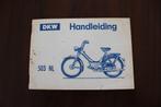DKW 503 NL bromfiets instructie boekje met 502 motor, Fietsen en Brommers, Ophalen of Verzenden, Gebruikt