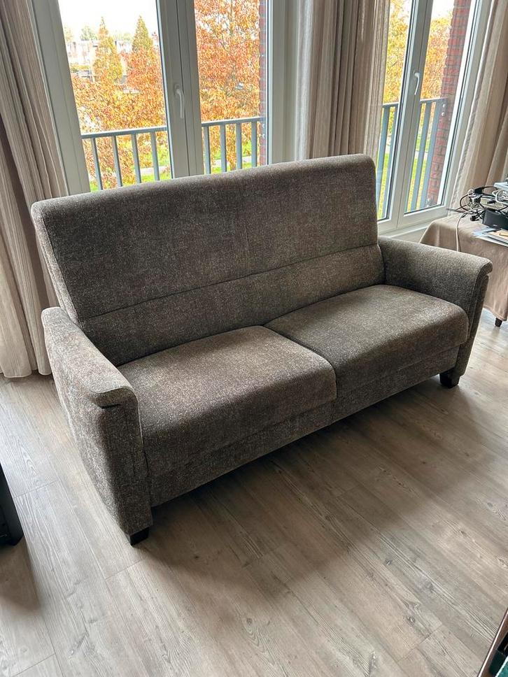 Comfortabele 3-zits bank - Stof, Huis en Inrichting, Banken | Bankstellen, Gebruikt, Rechte bank, Driepersoons, 150 tot 200 cm