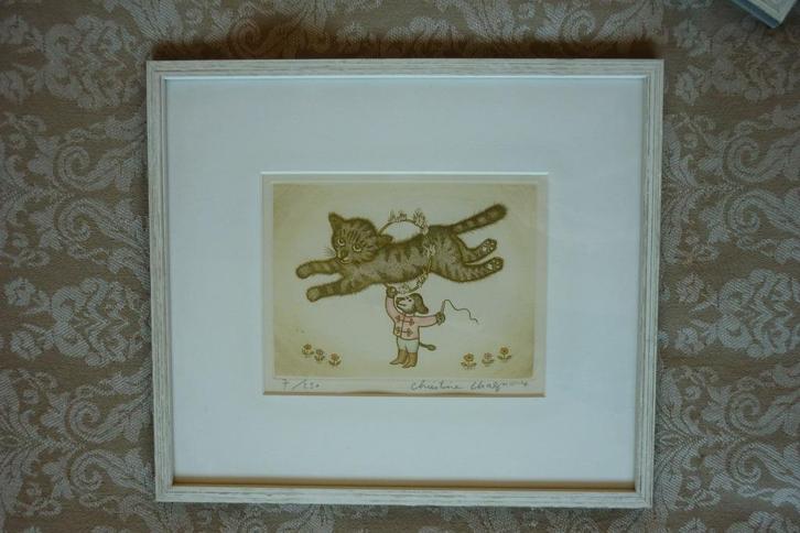 Christine Chagnoux: Baquet, Ours Sportif, Dompteur. Kleurets, Antiek en Kunst, Kunst | Etsen en Gravures, Ophalen of Verzenden