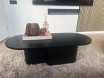 Zwarte ovale salontafel - noo.ma Looi - organisch, 100 tot 150 cm, Zo goed als nieuw, Minder dan 50 cm, Ovaal