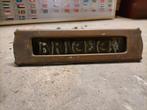 Antieke messing brievenbus klep. Vintage plaat voor post., Ophalen, Gebruikt, Overige materialen