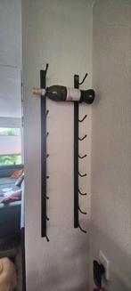 Wijnrek voor aan de muur - 9 flessen, Ophalen of Verzenden, Zo goed als nieuw, 75 cm of meer