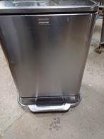 rvs prullenbak horeca ,horeca rvs prullenbak met voetpedaal, Ophalen, Met pedaal, 50 tot 75 cm, 40 liter of meer