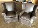2 keurige leren fauteuils, Ophalen, Minder dan 75 cm, Leer, Zo goed als nieuw