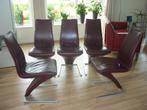 5 Rolf Benz eetkamer stoelen model 7800, Huis en Inrichting, Ophalen, Gebruikt, Design, Leer