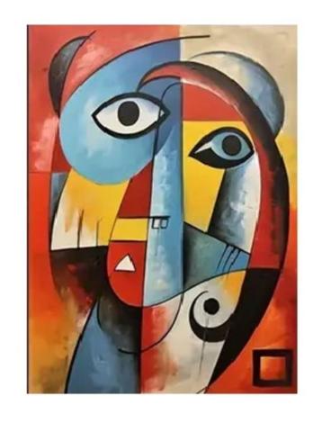Pablo Picasso - Compositie I - ArtPrint op Canvasdoek beschikbaar voor biedingen