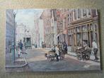 Olieverfschilderij  "Nostalgisch Straatgezicht", Ophalen of Verzenden