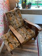 Antieke stoel met voetenbankje, Ophalen, Gebruikt, Vintage, 75 tot 100 cm