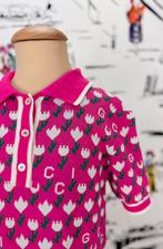 Gucci roze logo jacquard jurk maat 8 (630 euro), Meisje, Jurk of Rok, Gucci, Nieuw