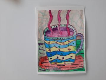 Schilderij koffiemok 25 beschikbaar voor biedingen