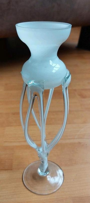 Vintage glaskunst van Józefina Krosno - octopus , wit beschikbaar voor biedingen