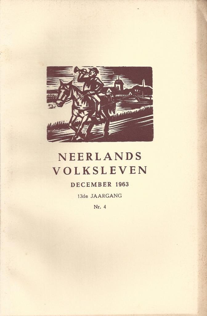 Neerlands Volksleven - Scheepspraet - 1963 Nr. 4, Boeken, Geschiedenis | Vaderland, Gelezen, Ophalen of Verzenden
