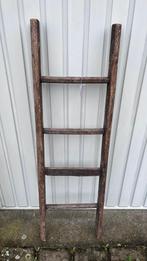 Brocante oud houten laddertje - ladder - handdoekenrek, Antiek en Kunst, Ophalen