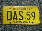 Kentekenplaat licenseplate Illinois 75 USA, Verzamelen, Verzenden, Gebruikt, Auto's