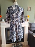 Senso suèdine grijs blauw trompet mouw jurk 38 M gratis v, Maat 38/40 (M), Senso, Zo goed als nieuw, Knielengte