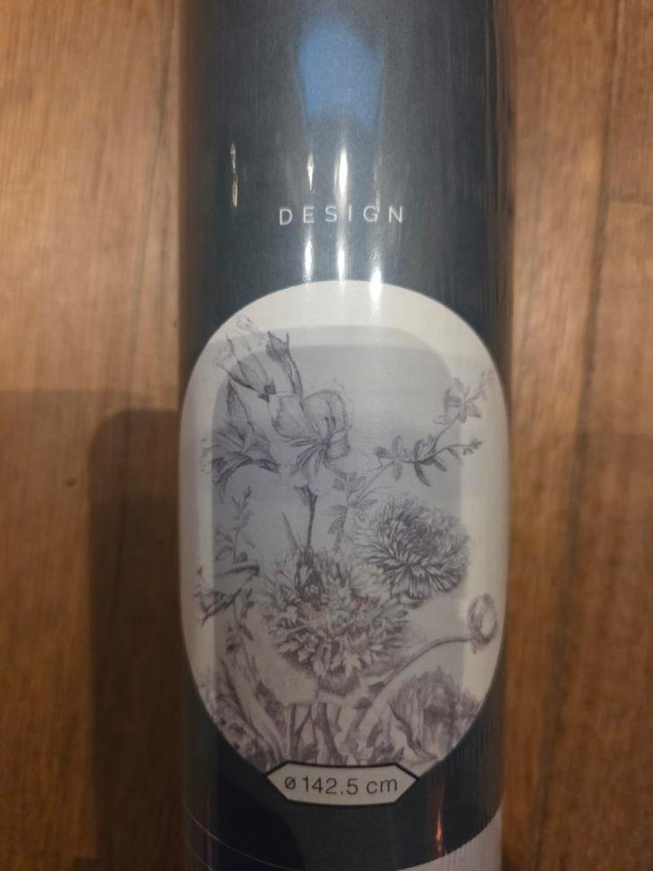 Kek Amsterdam Behangcirkel - Engraved Flowers, Huis en Inrichting, Stoffering | Behang, Wit, Zwart, Grijs, minder dan 10 m², Ophalen of Verzenden