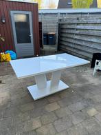 Eettafel wit hoogglans tafel, Rechthoekig, Zo goed als nieuw, Ophalen