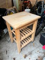 Houten roltafel (Bekväm IKEA), Huis en Inrichting, Ophalen, Gebruikt
